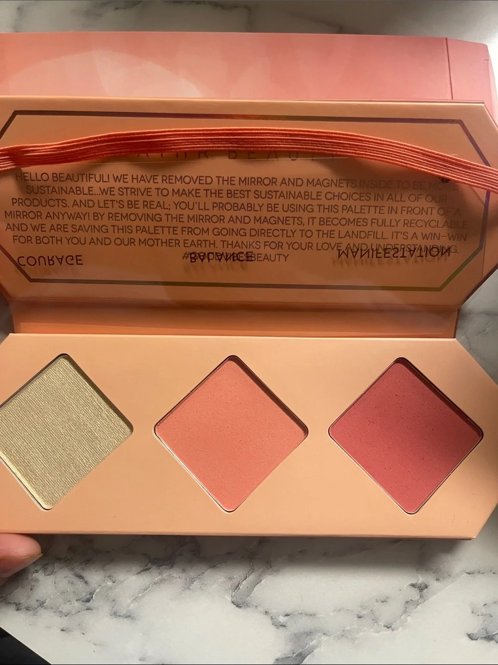 ATHR Beauty Crystal Charged Cheek Palette - Peachy Pink